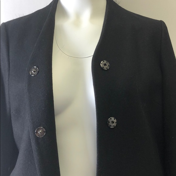 Antonio Melani Iluvia  Black Jacket Wool Fur New - Picture 4 of 7